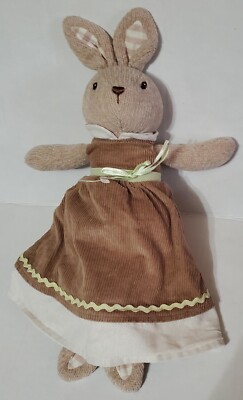 GUND Easter Parade Reversible Bunny Rabbit Plush Brown Dress Stuffed Animal Toy 