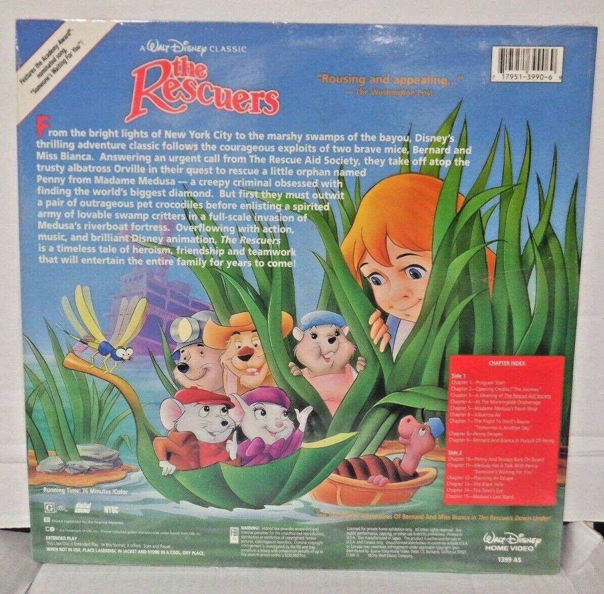 The Rescuers Disney 1977 1992 Laserdisc 102721TILD | eBay