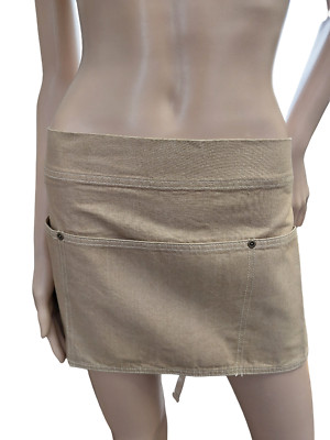 Chef Works Taillenschürze Schürze Beige Denim One Size Kochschürze Hüftschürze