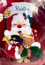NEW 2002 Janlynn Toys From Santa 0900053 Felt Applique Stocking Kit 16" 11652