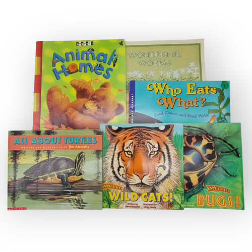 Children's Book Lot Science Animals Bugs Food Chains Turtles Cat 6 Books Teacher - Bild 1 von 17