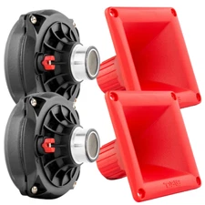 2x DS18 PRO-DR250TI 2" VC Titanium Driver Speaker 200 Watt Rms 8 ohm with + Horn