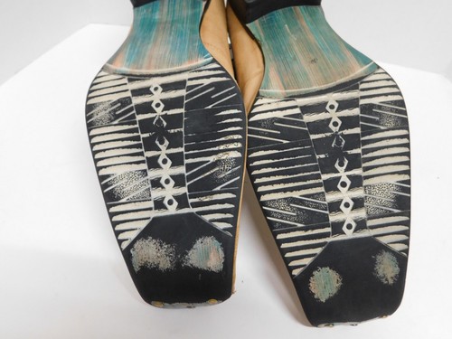Pari Morgan SCHUH handgefertigt gestempelt Design weiches Leder Herren Größe 11 70er Vintage - Bild 11 von 19