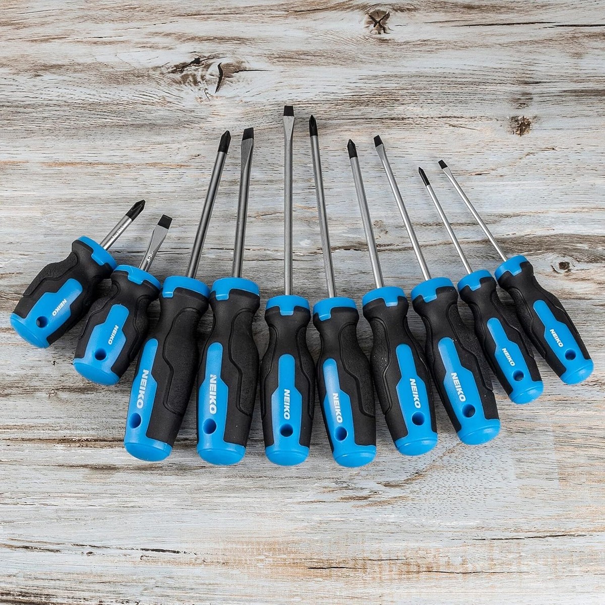 NEIKO 01378A Magnetic Screwdriver Set | 10 Piece | Phillips