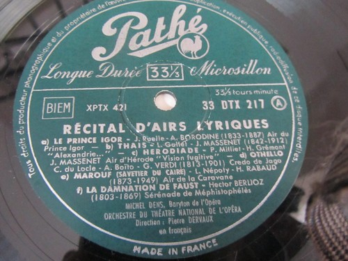 Lp vinyl 33t Michel Dens – Airs D'opéras - Picture 4 of 5