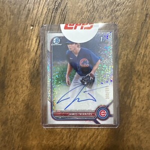 2022 Bowman Chrome #CPA-JTS James Triantos 1st Speckle Auto #/299