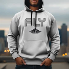 FLY ONE Street Wear Graphic Hoodie To Complement J's One High Shoe Small -7XL