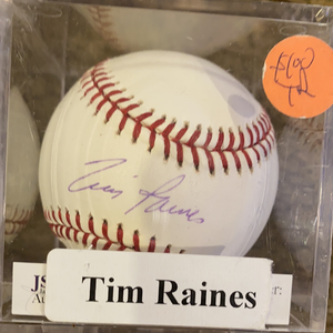 tim raines autographed baseball