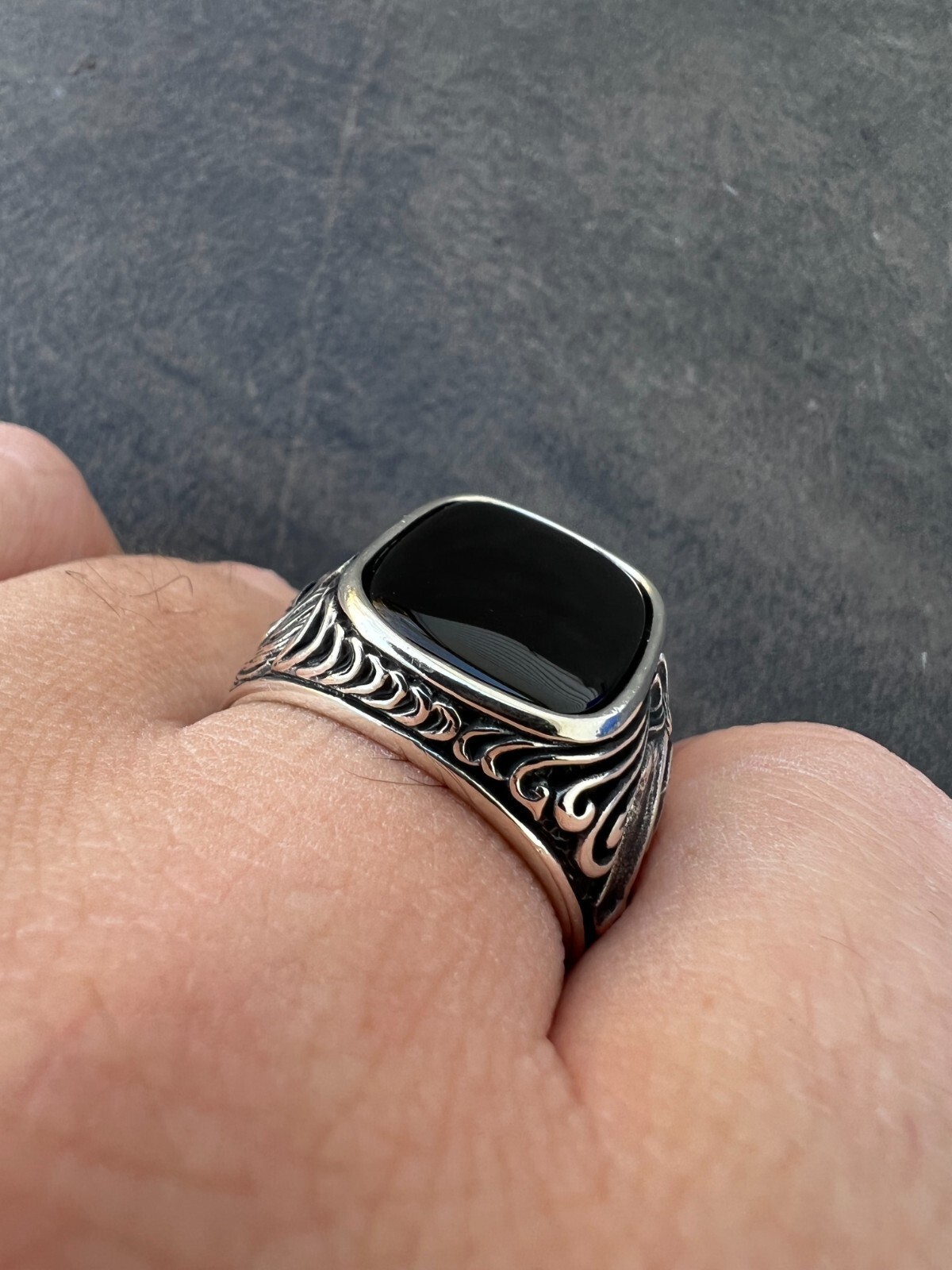 Handmade 925 Sterling Silver Natural Black Onyx Gemstone Women Ring Handmade 925 Sterling Silver Natural Black Onyx Gemstone Women Ring