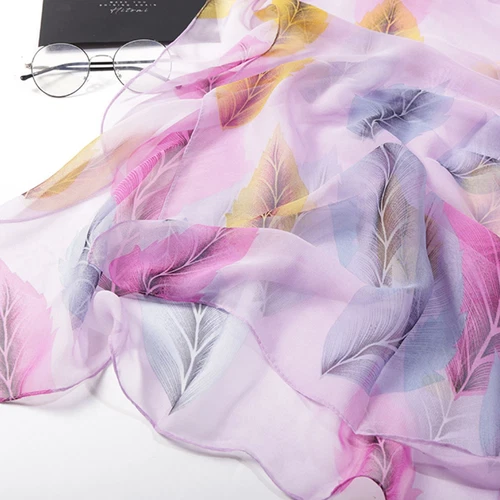 Women's Long Chiffon Scarf Elegant Lightweight Sun Protection Pashmina Shawl - Picture 21 of 50