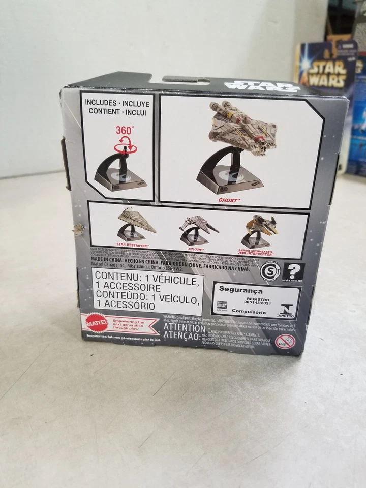 HOT WHEELS STAR WARS STARSHIPS SELECT 21 VEHÍCULO FUNDIDO A PRESIÓN FANTASMA Foto 3 de 4