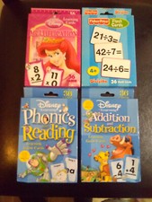 DISNEY MATH  PHONICS FLASH CARDS ADDITION, SUBTRACTION, MULTIPLICATION, PHONICS