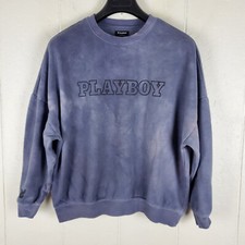 Playboy x Pacsun Sweatshirt Men's Small Blue Crew Neck Long Sleeve Pullover