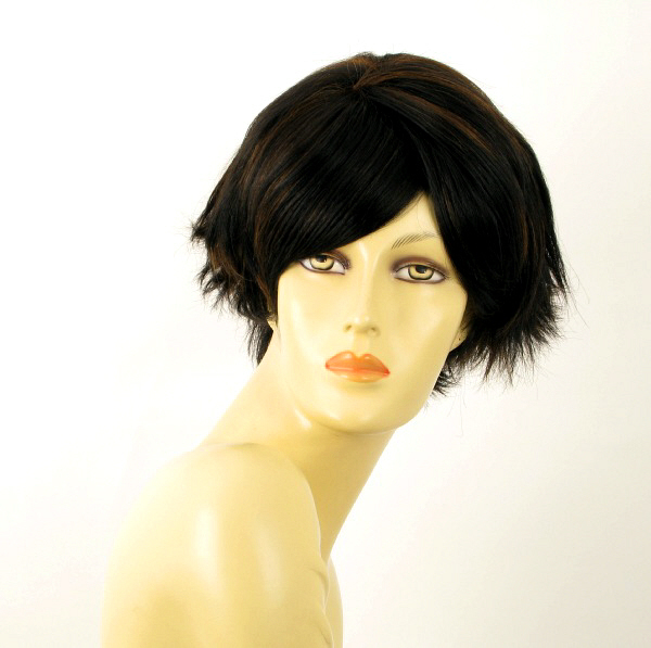 Perruque carré bob Gabrielle 1b30 en cheveux naturels noir et cuivré pour femme