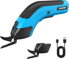 Cordless Electric Scissors with 2 Blades, 4V Rechargeable Powerful Shears for Se