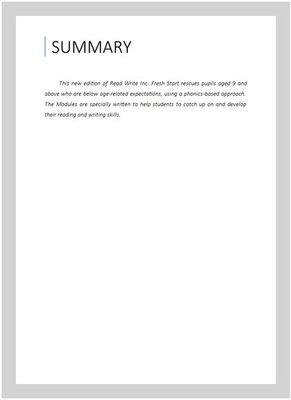 Read Write Inc. Fresh Start: Introductory Module, Paperback by Munton, Gill; ...