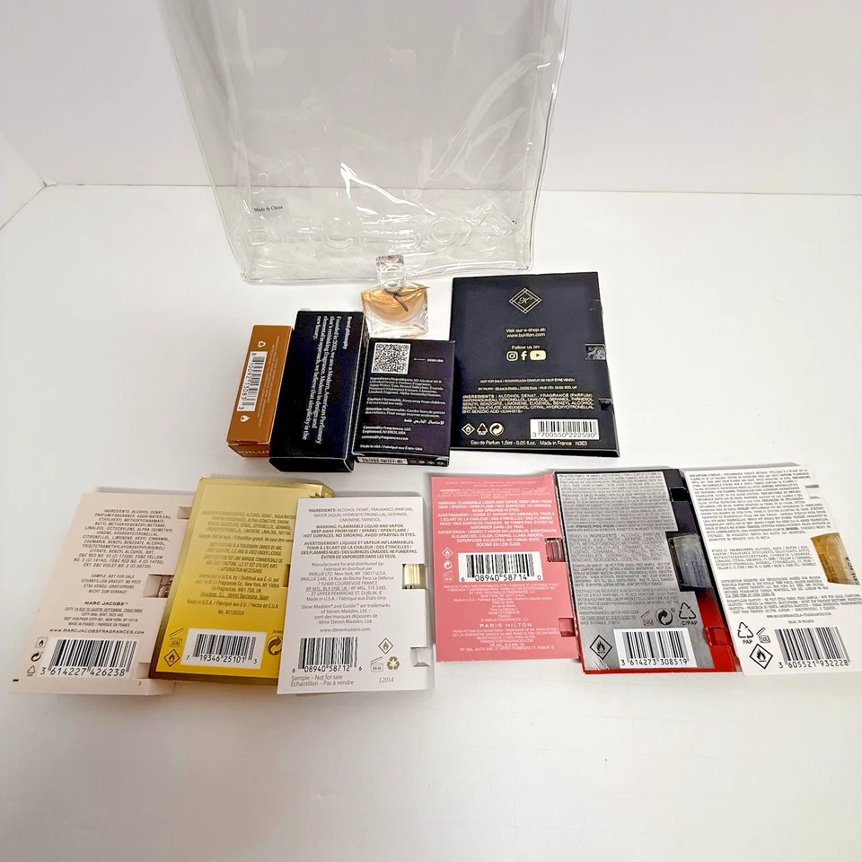 Perfume Cologne Sample Lot of 12 items Lancome LaVie est belle Mini Replica Gold - Image 2 of 4