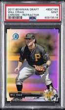 2017 BOWMAN DRAFT CHROME-REFRACTOR #BDC189 WILL CRAIG PSA 9