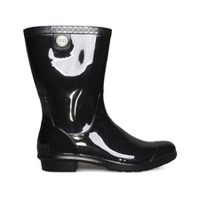UGG SIENNA BLACK WATERPROOF RUBBER BOOT WOMEN'S RAINBOOTS SIZE US 10/UK 8 NEW