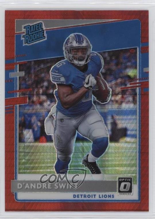 2020 Panini Donruss Optic Rated Rookies Red Hyper Prizm D'Andre Swift #159 13xk