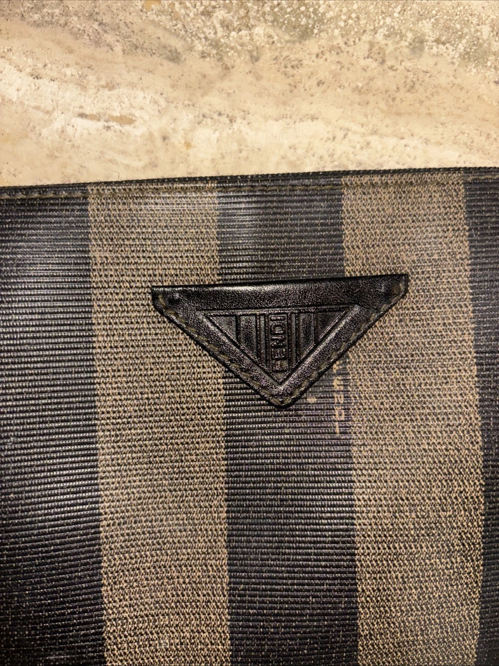 Vintage Authentic Leather Fendi Cosmetic Bag & Travel Pouch - Image 3 of 4