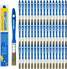 King Origin Small Paint Brush Set, 50 Pcs, 1/2 Inch (13 mm) Mini Paint Brushes f