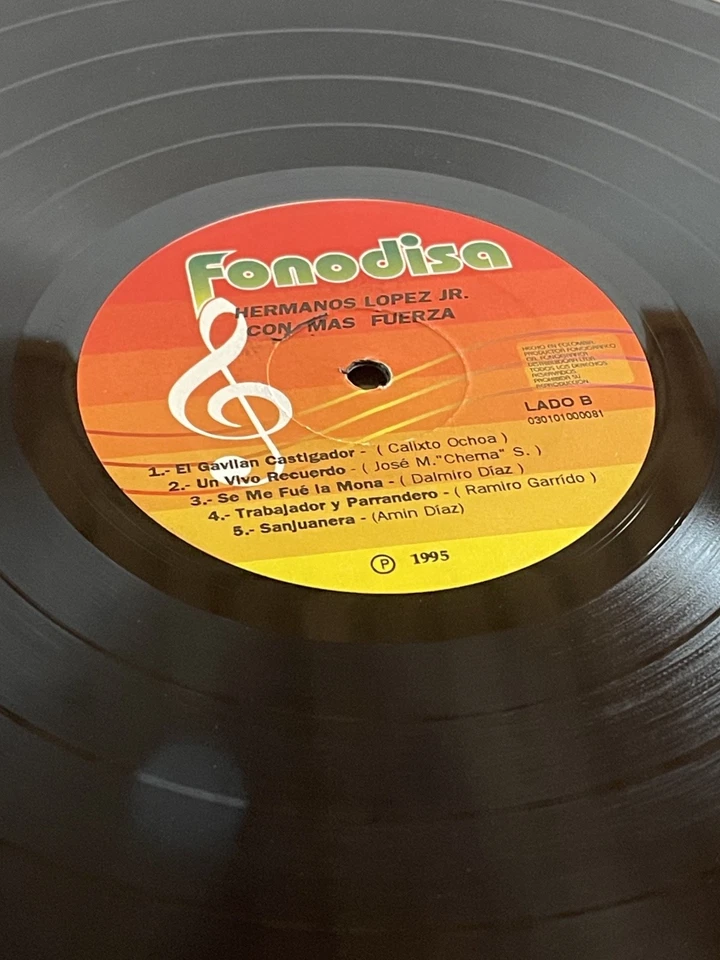 Hermanos Lopez Junior ‎– Con Más Fuerza  - Fonodisa 1995 - Image 3 of 4