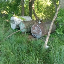 Large Painted Metal Fuel Tank Set of 2 Outdoo...