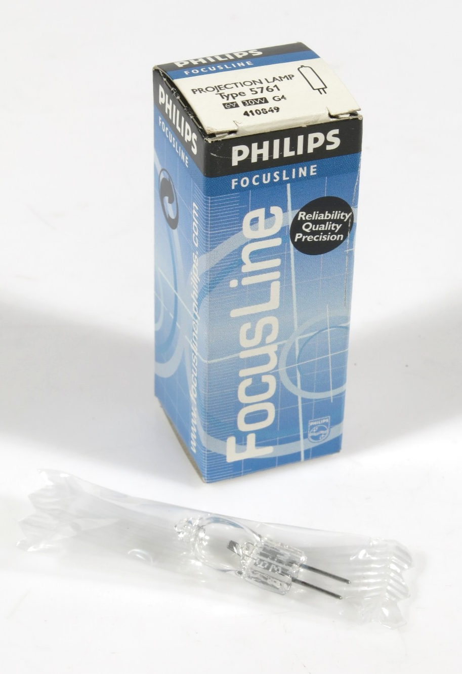PRL) PHILIPS FOCUSLINE LAMPADINA LAMPADA TYPE 5761 30W 6V G4 PROJECT. LAMP 2 PIN