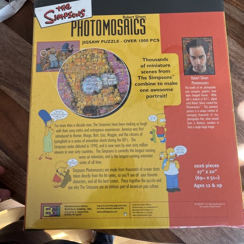 The Simpsons Movie Photomosaics 1000 pc. Homer Sealed New - Picture 2 of 6