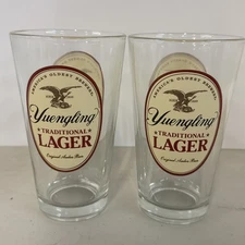 2 Yuengling Brewery Traditional Lager Beer Pint Glass 16 Oz