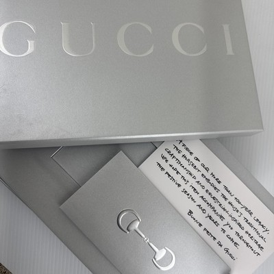Gucci Silver 14 X 10 X 2 Gift Box Perfect Condition Envelope