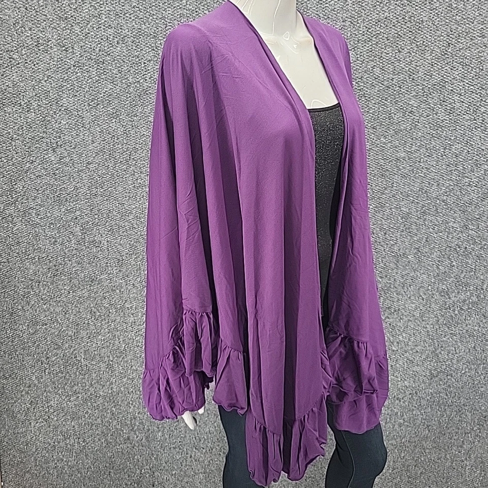 Cardigã Antthony original elegante aberto frontal tamanho único serve para a maioria dos roxos - Imagem 4 de 4