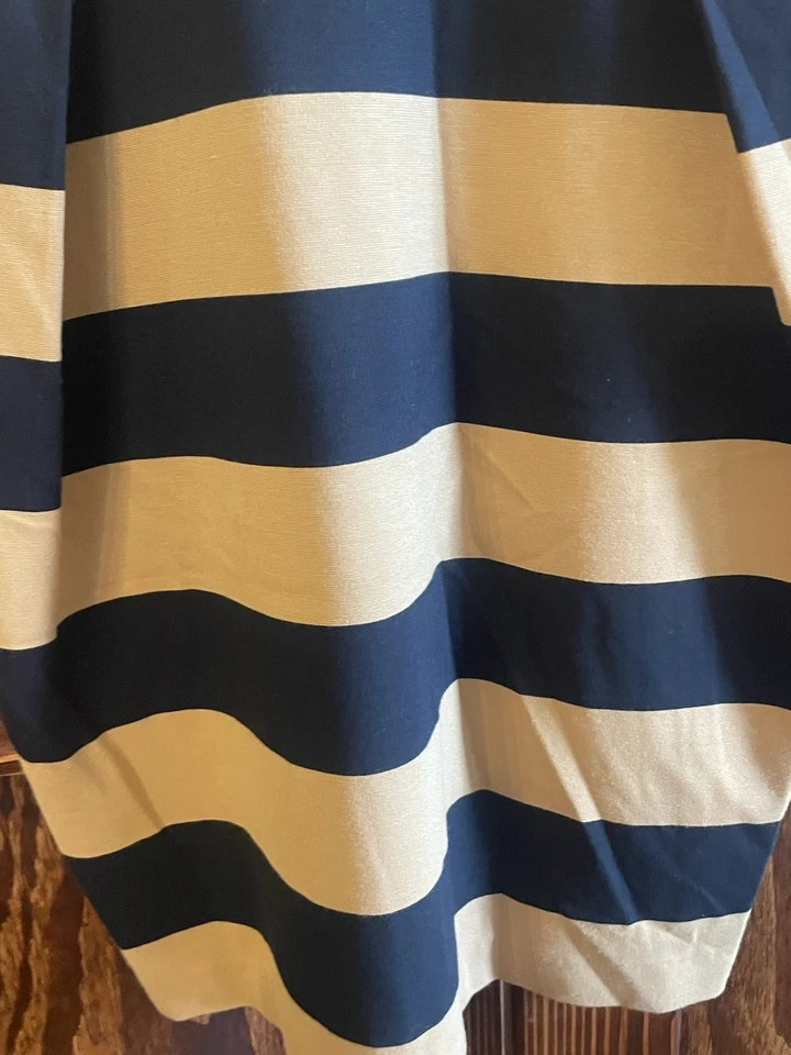 Vestido Fossil Para Mujer S Negro Tostado Rugby Rayas Manga Corta Funda Cremallera Preppy Foto 2 de 4