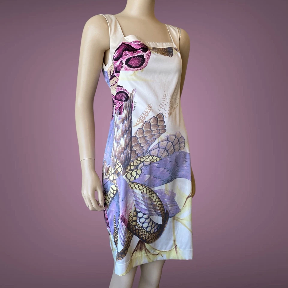 VESTIDO Floral de Verano Roberto Just Cavalli De Colección Y2k Talla 44IT M-L Foto 2 de 4