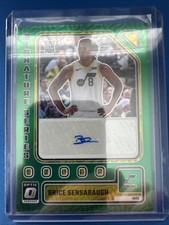 2023-24 Panini Donruss Optic - Signature Series Brice Sensabaugh Green Prizm RC