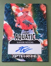 Leaf 2025 Aquatic Optichrome Xavier Neyens 1/1 Autograph AA-XN1 Baseball