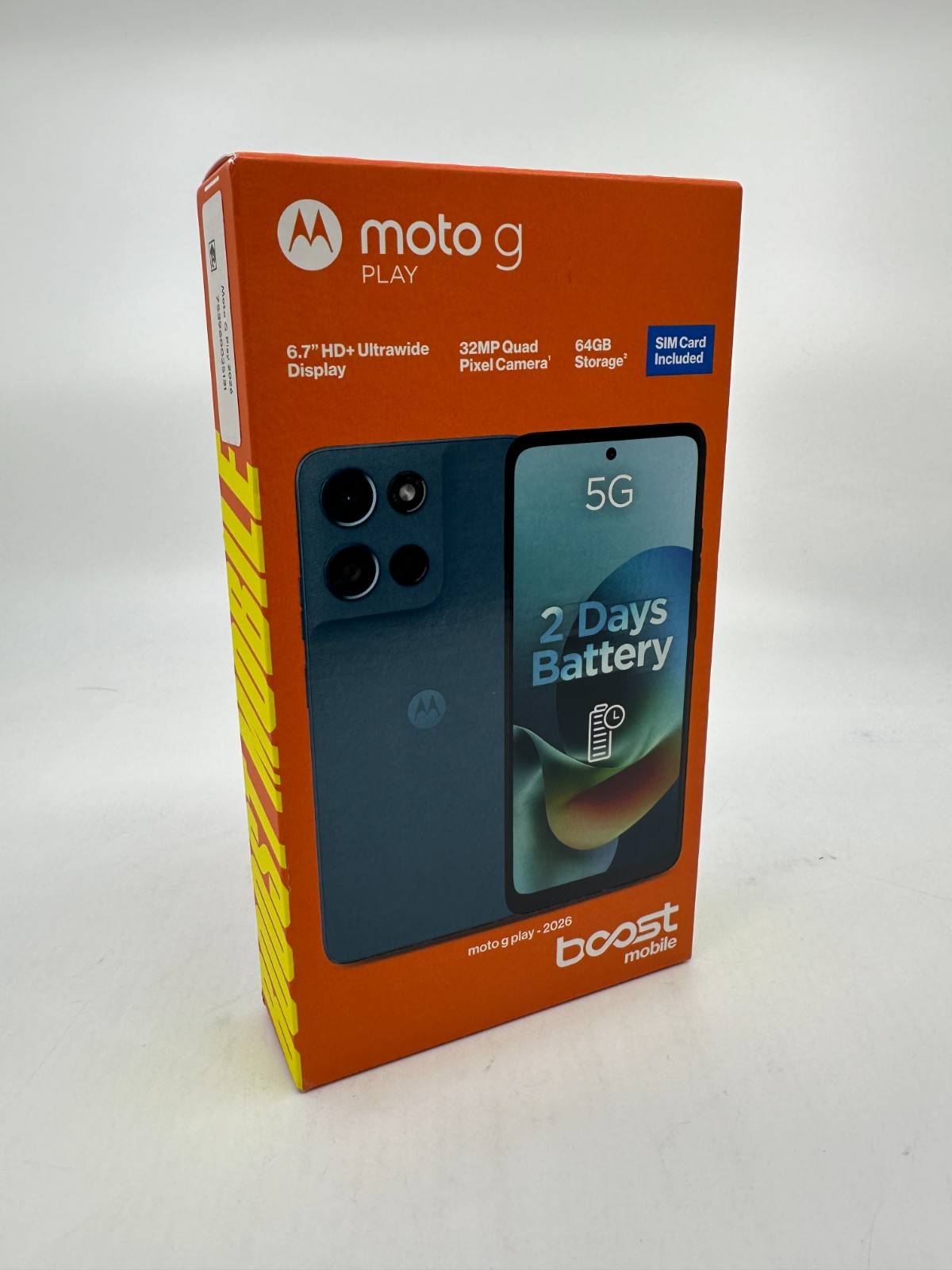Boost Mobile moto g play 2026, 64GB, Green - Prepaid Smartphone 🔒 - SEALED