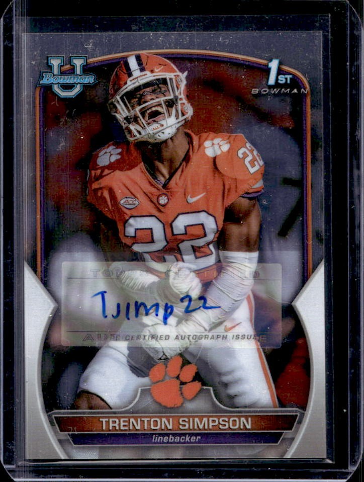 2022 Bowman U Chrome Trenton Simpson 1st Prospect Auto #45 Tigers