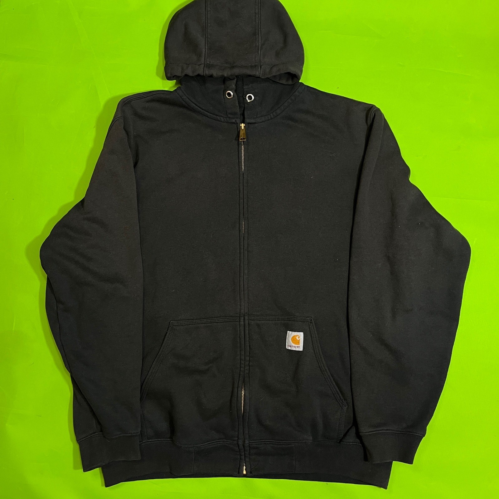 Carhartt Mens Original Fit Full Zip Hoodie Black Large Midwe