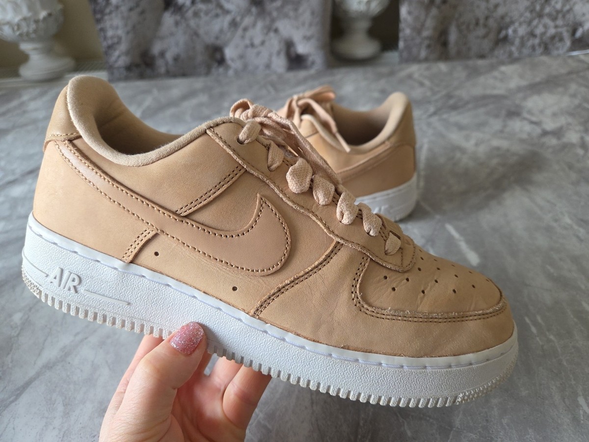 NIKE AIR FORCE PREMIUM VACHETTA TAN TRAINERS LADIES SIZE UK6 EUR40 GENUINE