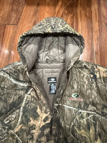 Vintage 90s Y2K Mossy Oak Real Tree Camo Hunter Work Detroit Hoodie Jacket XXL image 4