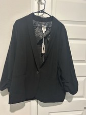 LC Lauren Conrad NWT Layering Collection Dull Black Blazer Size XL MSRP 64