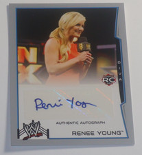 2014 Topps Authentic Autograph rookie SILVER Renee Young RC WWE