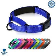 Royal Blue Escape-Proof Martingale Dog Collar with Quick Release Reflective...