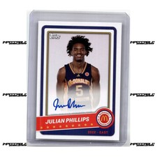 2022 Topps Chrome McDonald's A/A - #PA-JP Julian Phillips Rookie On Card Auto