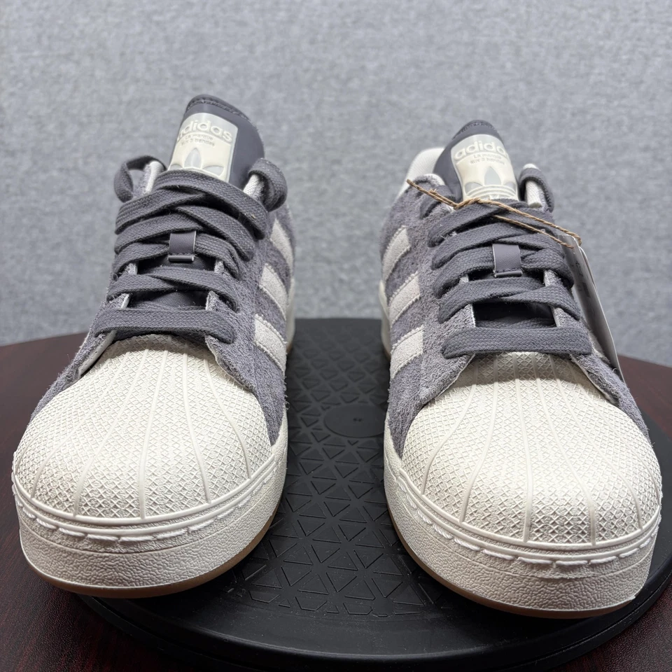 Adidas Superstar XLG W Shoes Womens 9.5 Gray Purple Suede Shell Toe IG2125 - Image 4 of 4