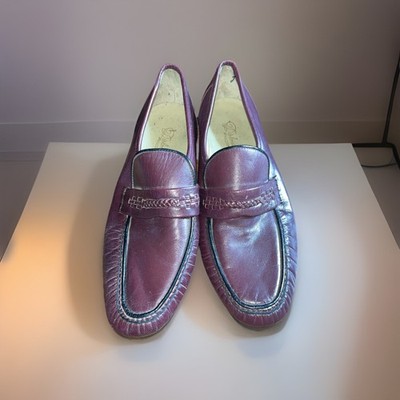 Diplomats Burgundy Leather Moc-Toe Slip-On Loafer Men Size 10 D