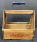 VTG 1941 Wooden Coca Cola Winged Pause Go Refreshed 6 Bottle Drink Crate WWII