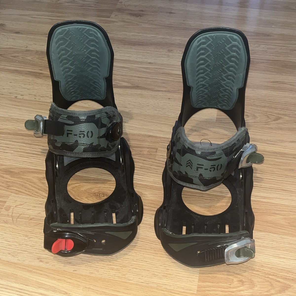Drake F50 Snowboard Bindings Large Made In Italy Gray White | eBay